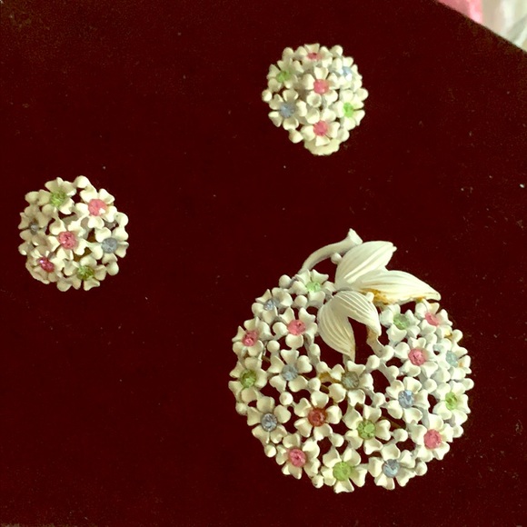 Jewelry - 🔥Vintage earrings and brooche set